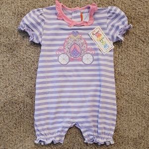 2T Princess Carriage Jellybean Romper